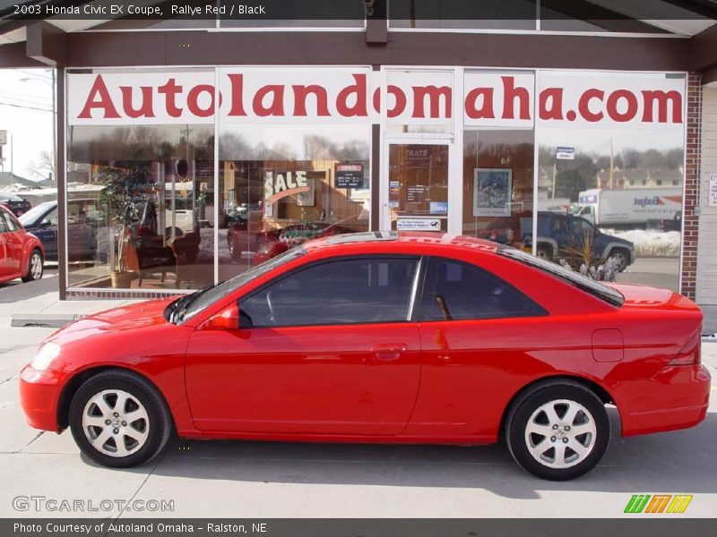 Rallye Red / Black 2003 Honda Civic EX Coupe