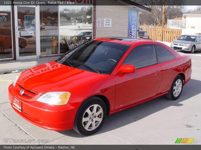 Rallye Red / Black 2003 Honda Civic EX Coupe