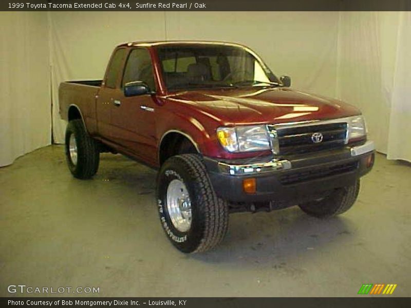 Sunfire Red Pearl / Oak 1999 Toyota Tacoma Extended Cab 4x4