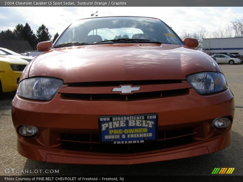 Sunburst Orange / Graphite 2004 Chevrolet Cavalier LS Sport Sedan