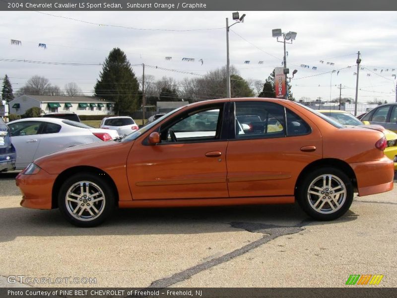 Sunburst Orange / Graphite 2004 Chevrolet Cavalier LS Sport Sedan
