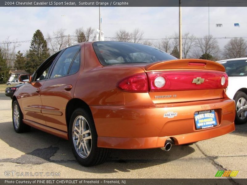 Sunburst Orange / Graphite 2004 Chevrolet Cavalier LS Sport Sedan