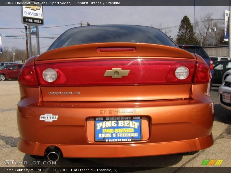 Sunburst Orange / Graphite 2004 Chevrolet Cavalier LS Sport Sedan