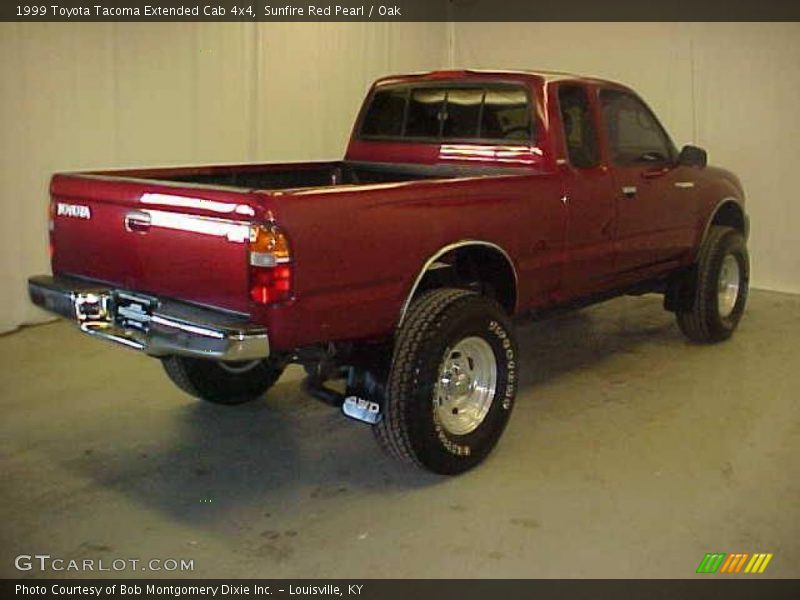 Sunfire Red Pearl / Oak 1999 Toyota Tacoma Extended Cab 4x4