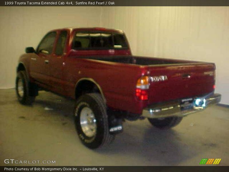 Sunfire Red Pearl / Oak 1999 Toyota Tacoma Extended Cab 4x4