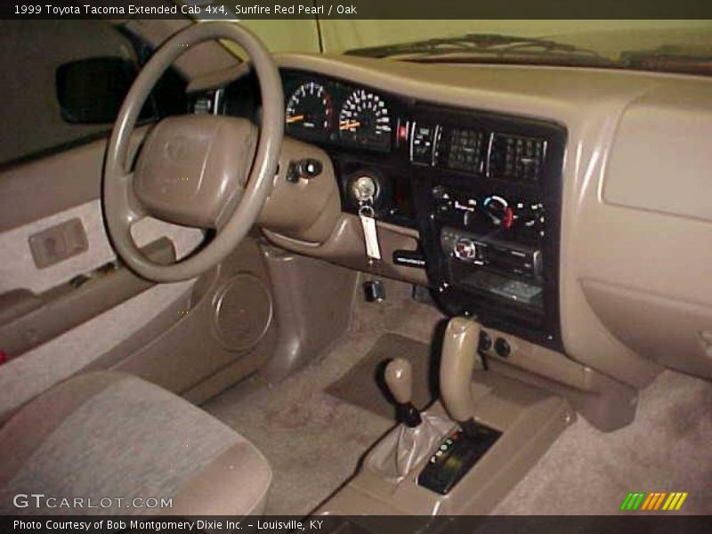 Sunfire Red Pearl / Oak 1999 Toyota Tacoma Extended Cab 4x4
