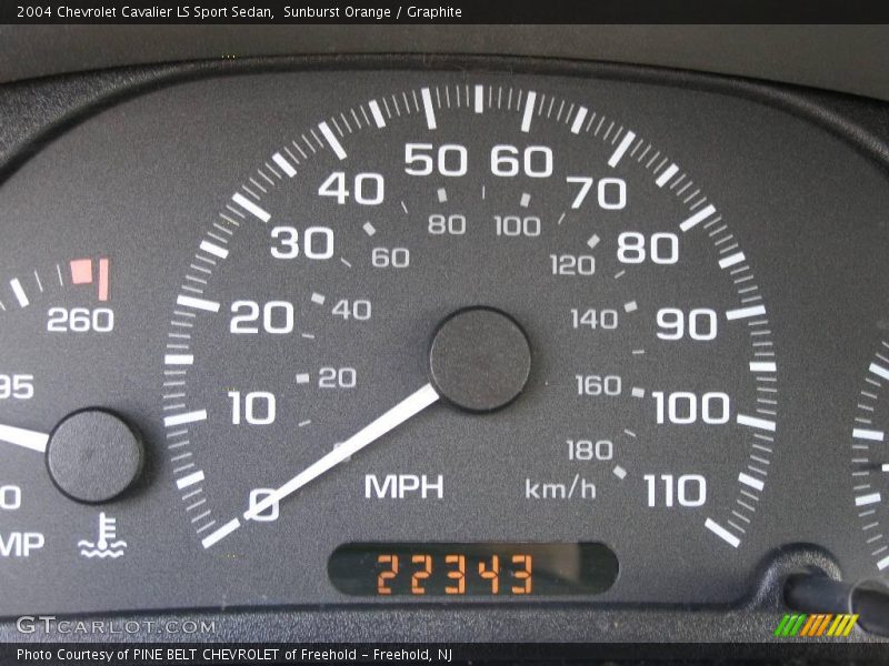 Sunburst Orange / Graphite 2004 Chevrolet Cavalier LS Sport Sedan