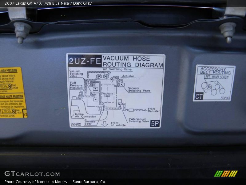 Ash Blue Mica / Dark Gray 2007 Lexus GX 470