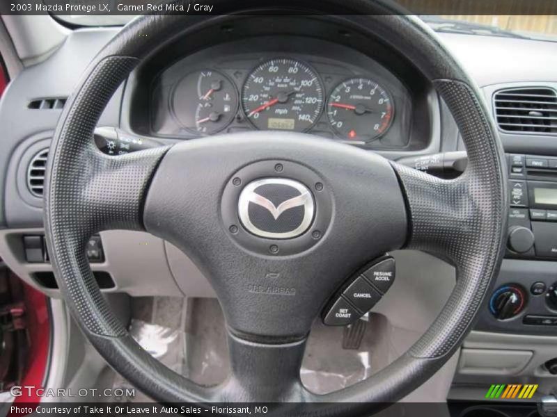 Garnet Red Mica / Gray 2003 Mazda Protege LX