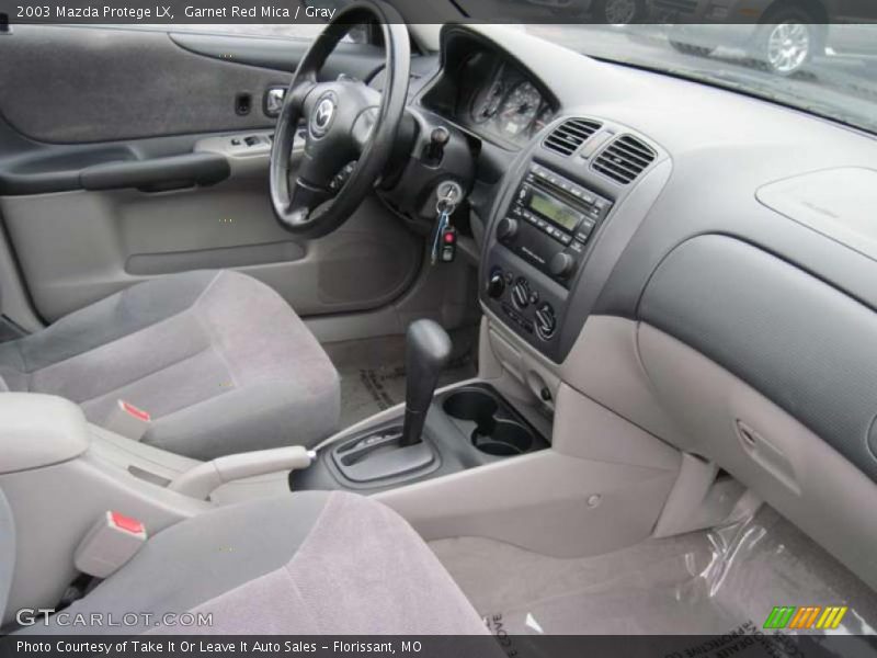 Garnet Red Mica / Gray 2003 Mazda Protege LX