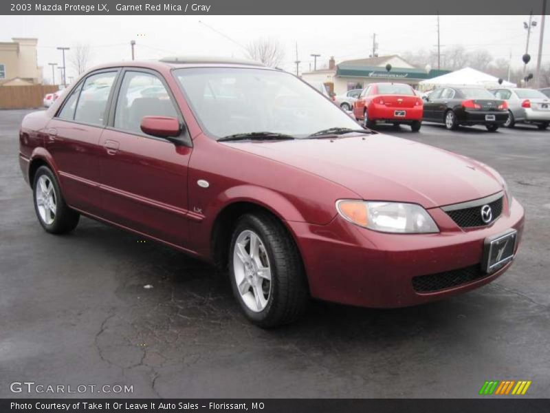 Garnet Red Mica / Gray 2003 Mazda Protege LX