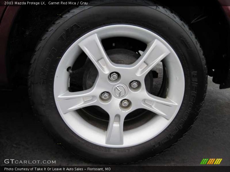 Garnet Red Mica / Gray 2003 Mazda Protege LX