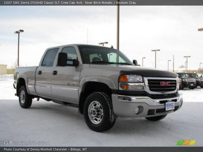 Silver Birch Metallic / Medium Gray 2007 GMC Sierra 2500HD Classic SLT Crew Cab 4x4