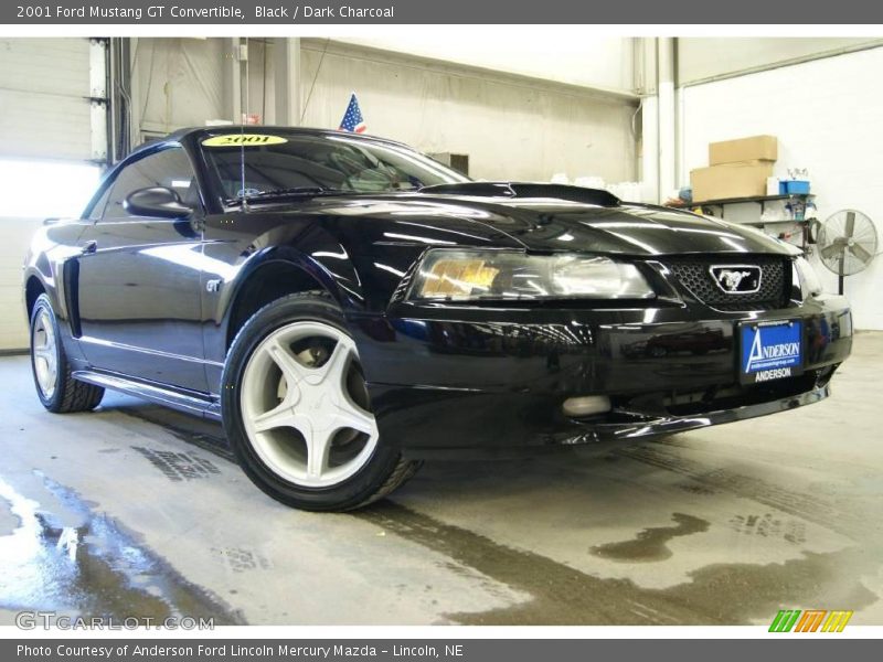 Black / Dark Charcoal 2001 Ford Mustang GT Convertible
