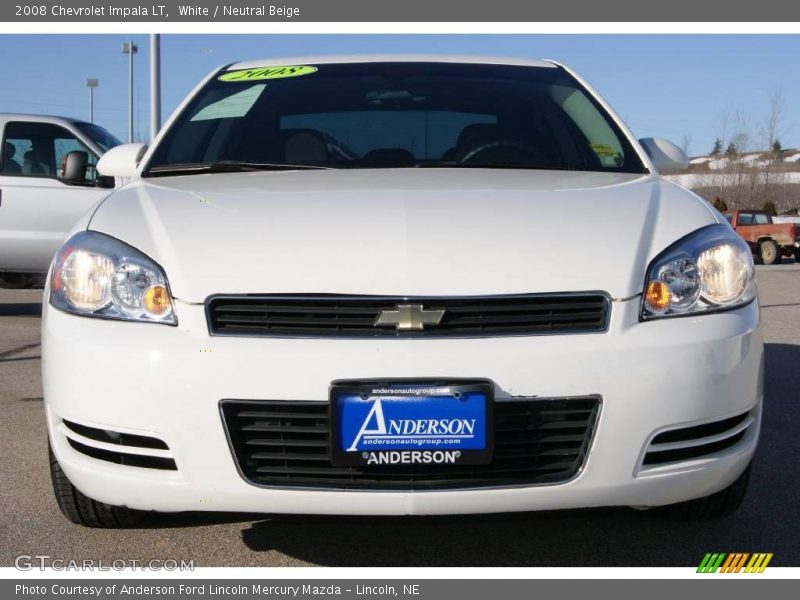 White / Neutral Beige 2008 Chevrolet Impala LT