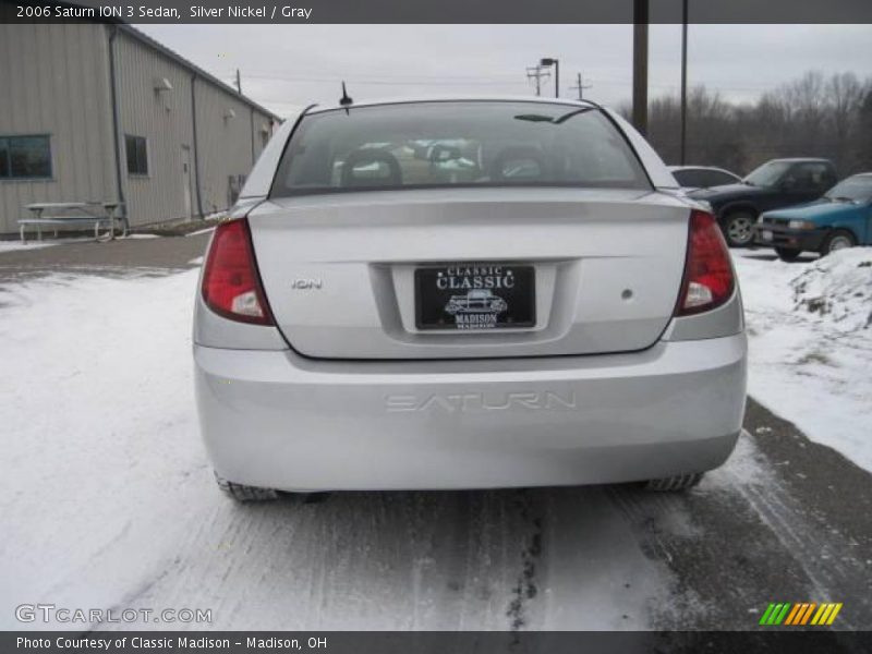 Silver Nickel / Gray 2006 Saturn ION 3 Sedan
