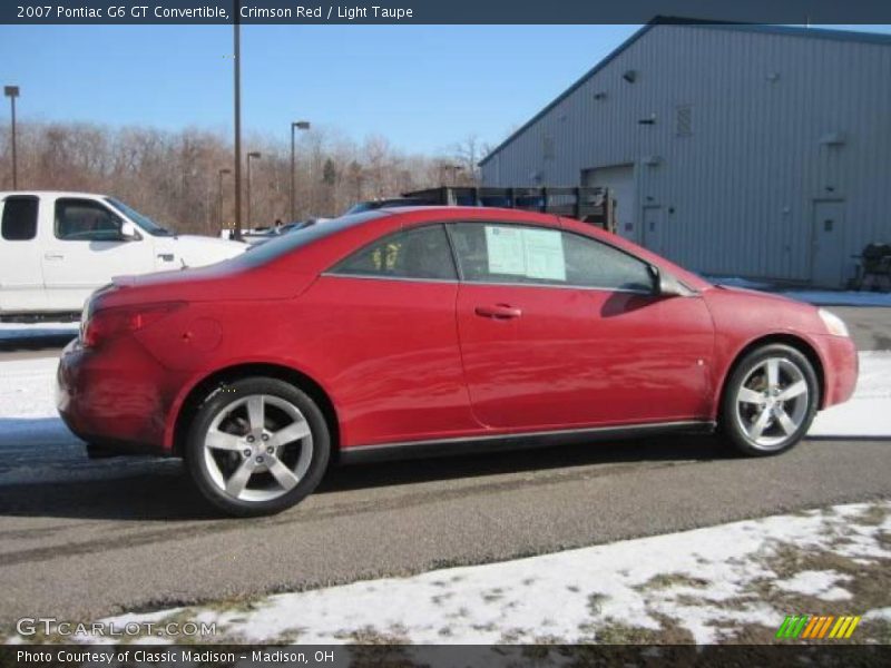 Crimson Red / Light Taupe 2007 Pontiac G6 GT Convertible