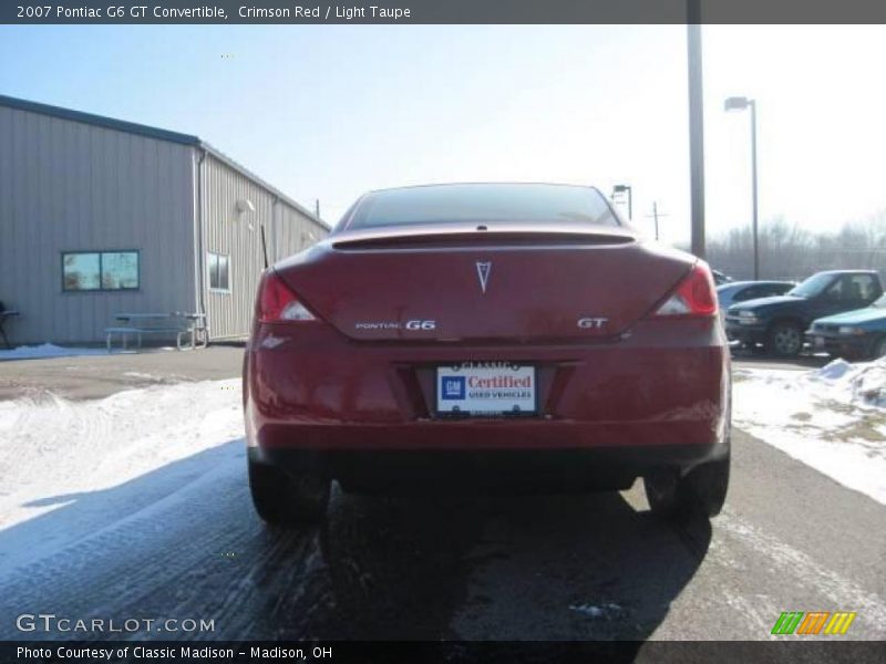 Crimson Red / Light Taupe 2007 Pontiac G6 GT Convertible