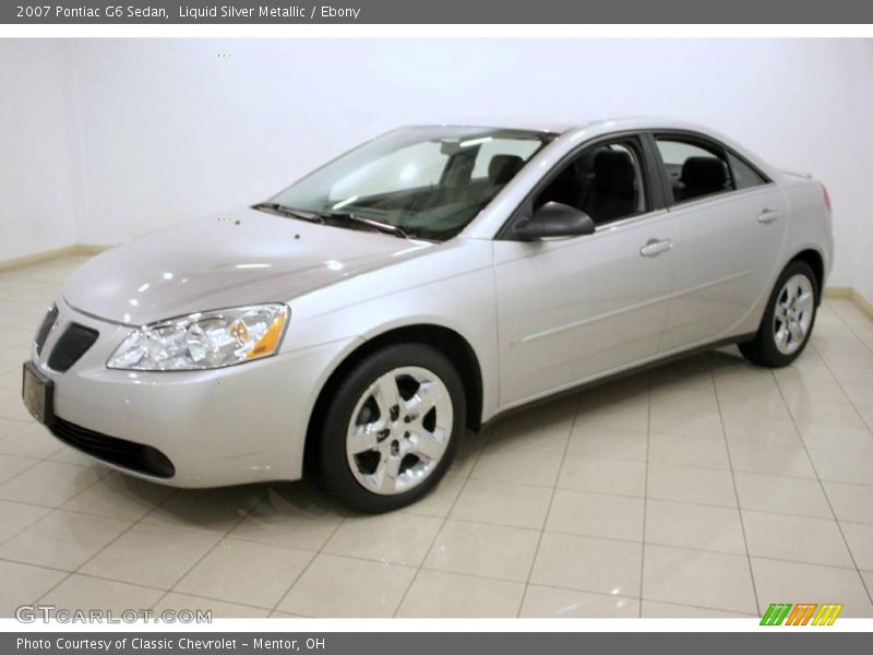 Liquid Silver Metallic / Ebony 2007 Pontiac G6 Sedan