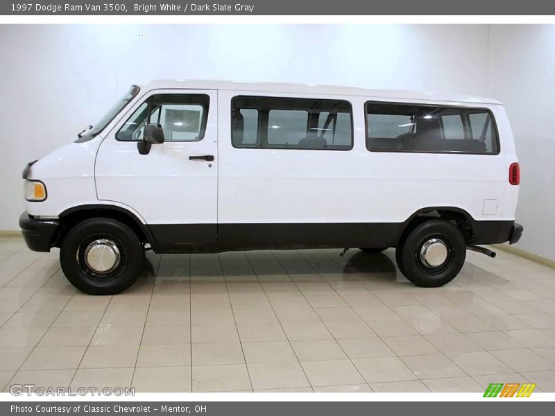Bright White / Dark Slate Gray 1997 Dodge Ram Van 3500