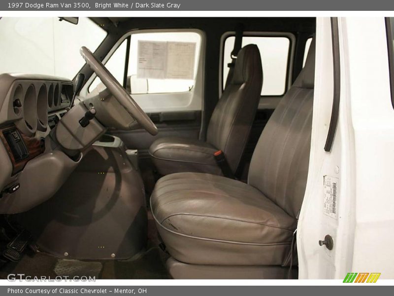 Bright White / Dark Slate Gray 1997 Dodge Ram Van 3500