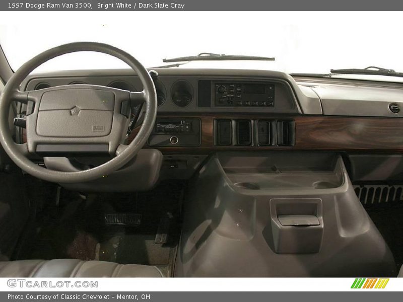 Bright White / Dark Slate Gray 1997 Dodge Ram Van 3500
