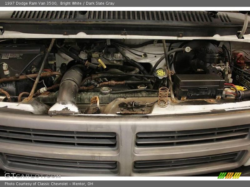 Bright White / Dark Slate Gray 1997 Dodge Ram Van 3500
