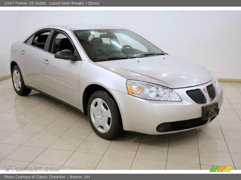 Liquid Silver Metallic / Ebony 2007 Pontiac G6 Sedan