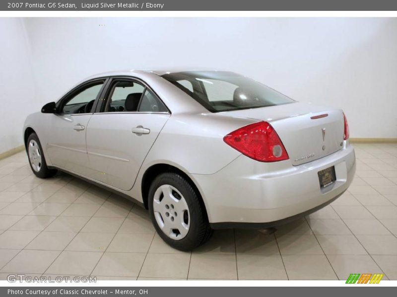 Liquid Silver Metallic / Ebony 2007 Pontiac G6 Sedan