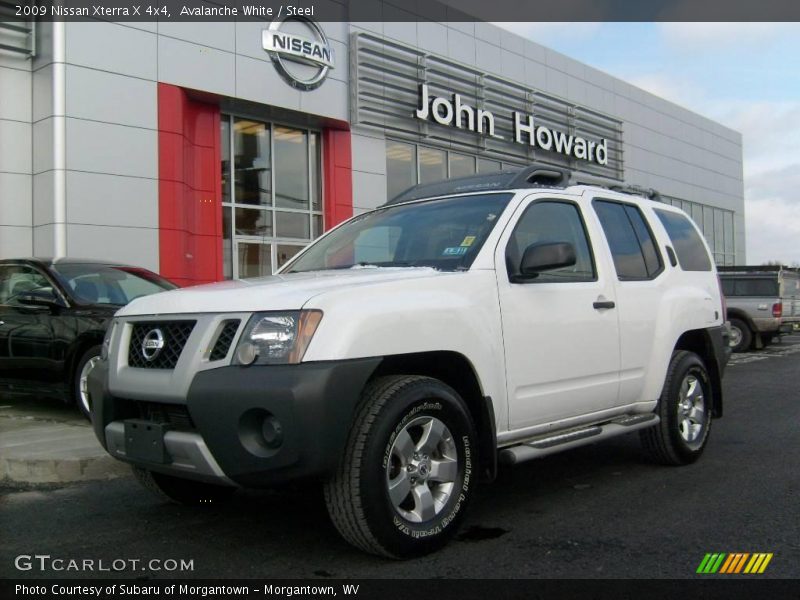 Avalanche White / Steel 2009 Nissan Xterra X 4x4