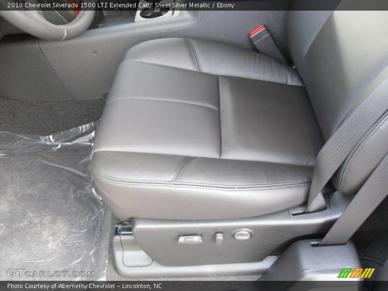 Sheer Silver Metallic / Ebony 2010 Chevrolet Silverado 1500 LTZ Extended Cab