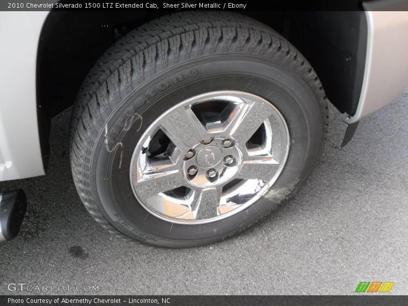 Sheer Silver Metallic / Ebony 2010 Chevrolet Silverado 1500 LTZ Extended Cab