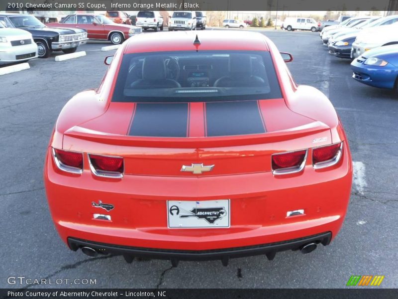 Inferno Orange Metallic / Black 2010 Chevrolet Camaro SS Coupe