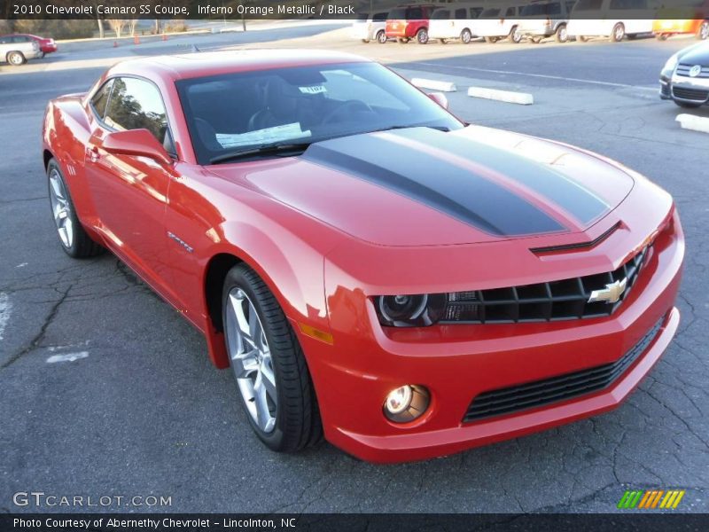 Inferno Orange Metallic / Black 2010 Chevrolet Camaro SS Coupe