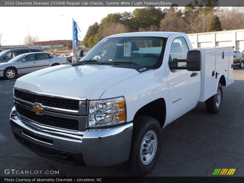 Summit White / Light Titanium/Ebony 2010 Chevrolet Silverado 2500HD Regular Cab Chassis