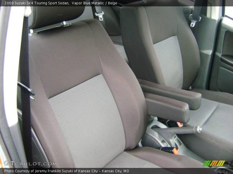 Vapor Blue Metallic / Beige 2009 Suzuki SX4 Touring Sport Sedan
