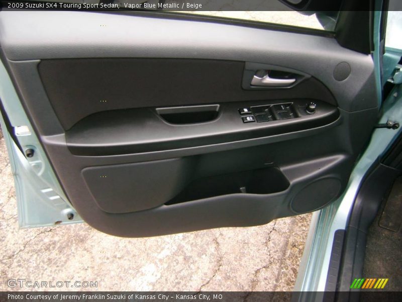 Vapor Blue Metallic / Beige 2009 Suzuki SX4 Touring Sport Sedan