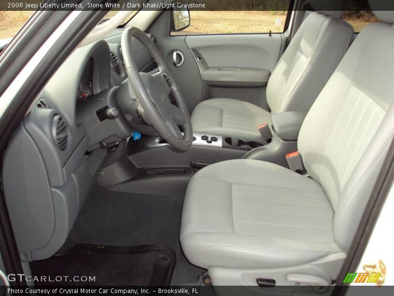 Stone White / Dark Khaki/Light Graystone 2006 Jeep Liberty Limited