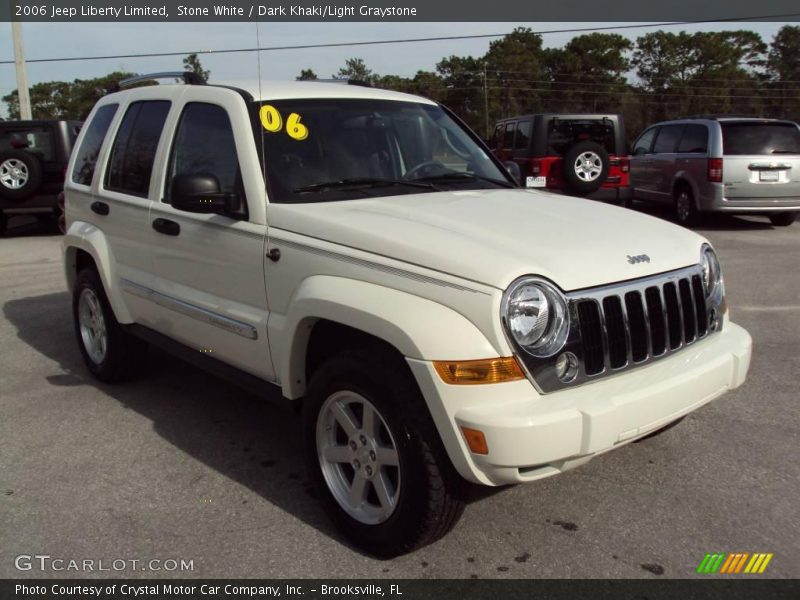 Stone White / Dark Khaki/Light Graystone 2006 Jeep Liberty Limited