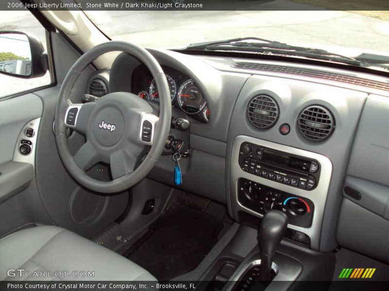 Stone White / Dark Khaki/Light Graystone 2006 Jeep Liberty Limited