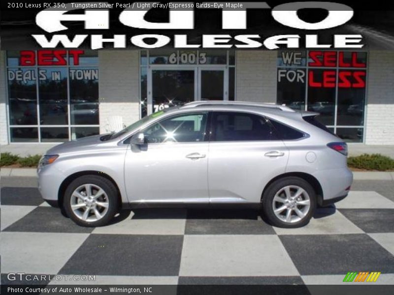 Tungsten Silver Pearl / Light Gray/Espresso Birds-Eye Maple 2010 Lexus RX 350