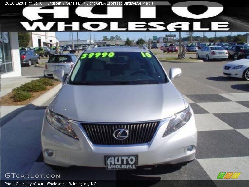 Tungsten Silver Pearl / Light Gray/Espresso Birds-Eye Maple 2010 Lexus RX 350