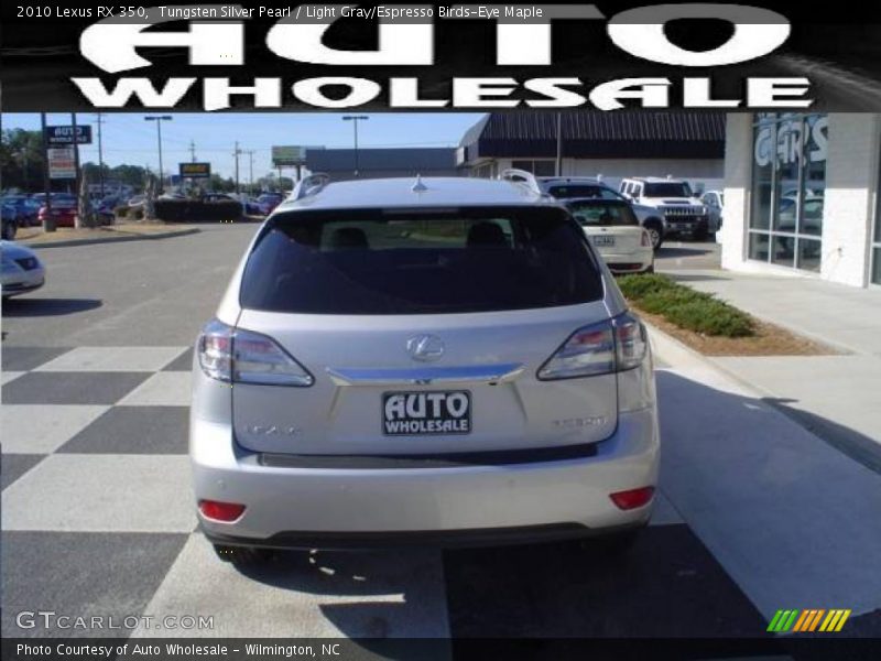 Tungsten Silver Pearl / Light Gray/Espresso Birds-Eye Maple 2010 Lexus RX 350