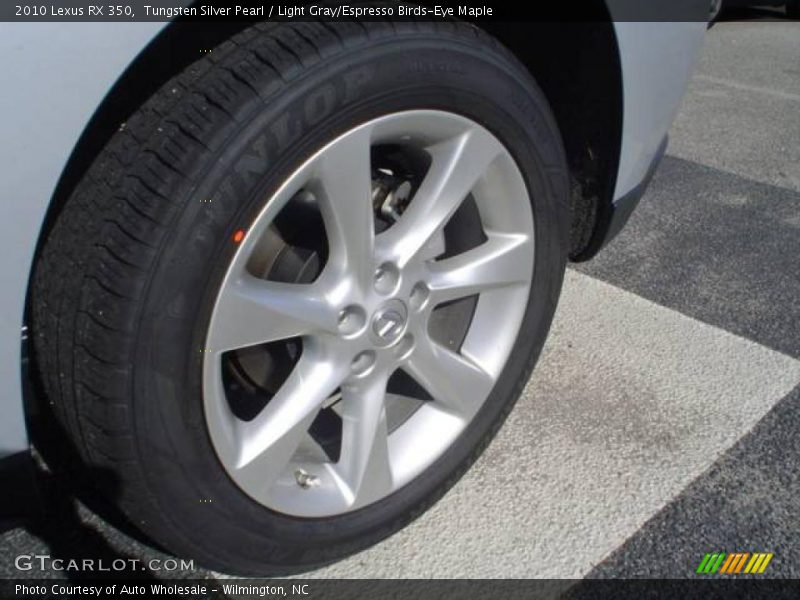 Tungsten Silver Pearl / Light Gray/Espresso Birds-Eye Maple 2010 Lexus RX 350
