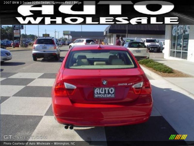 Crimson Red / Beige 2007 BMW 3 Series 328xi Sedan