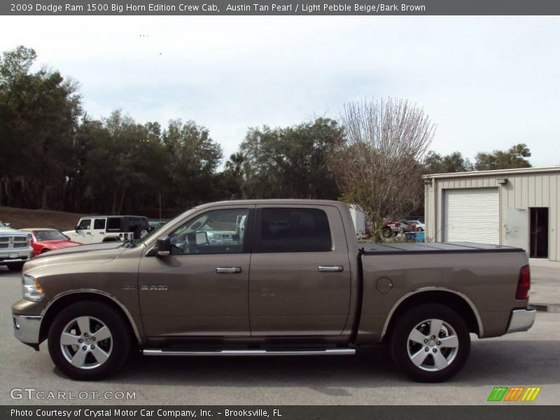 Austin Tan Pearl / Light Pebble Beige/Bark Brown 2009 Dodge Ram 1500 Big Horn Edition Crew Cab
