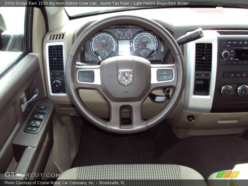 Austin Tan Pearl / Light Pebble Beige/Bark Brown 2009 Dodge Ram 1500 Big Horn Edition Crew Cab