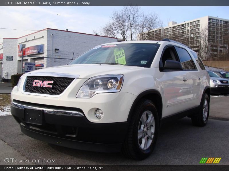 Summit White / Ebony 2010 GMC Acadia SLE AWD