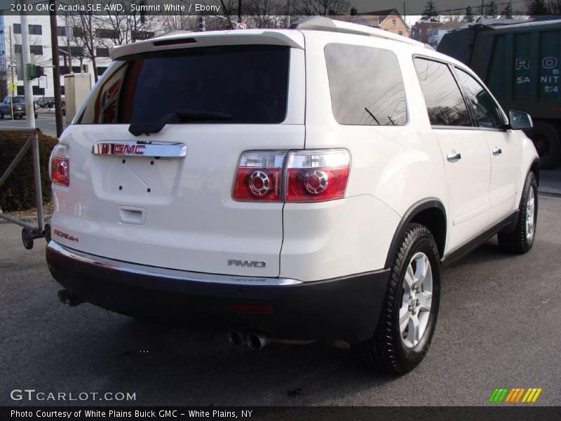 Summit White / Ebony 2010 GMC Acadia SLE AWD