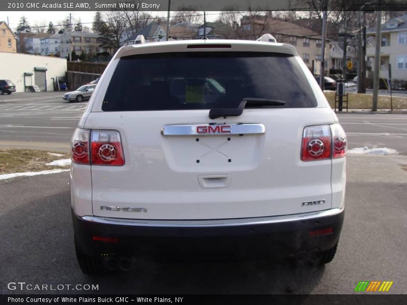 Summit White / Ebony 2010 GMC Acadia SLE AWD